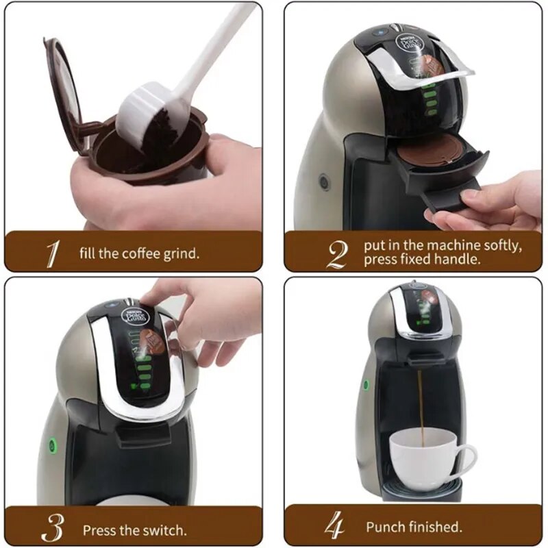 Nespresso 1/2/3PCS Coffee Capsule Nestle Dolce Gusto Capsule Reusable Coffee Filter Capsule Machine Barista Coffee Accessories