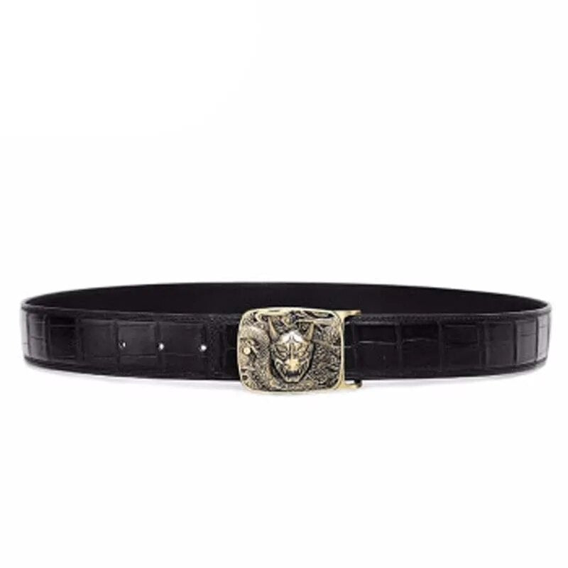 VVBrown  crocodile leather business  men crocodile belt  brass  Plate buckles  male  belt  Smooth buckle  men belts male