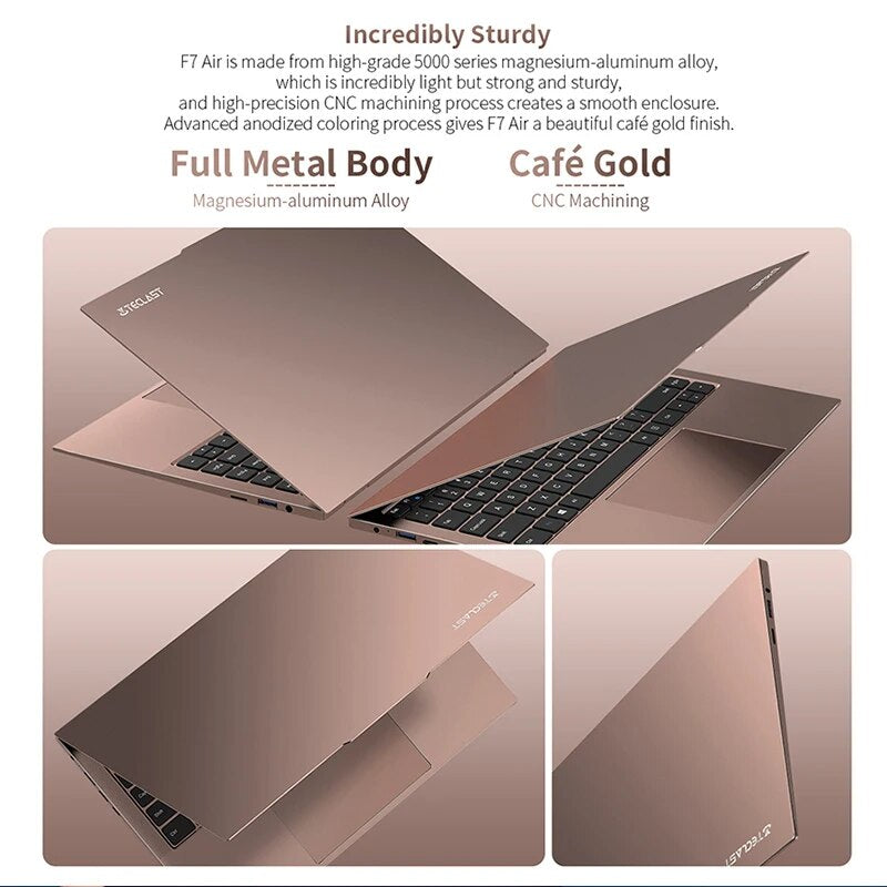 Newest Teclast F7 Air Laptop 1.18KG 14" 8GB LPDDR4 256GB SSD Intel N4120 Notebook 1920x1080 Windows 10 OS 180° Laptops Type-C