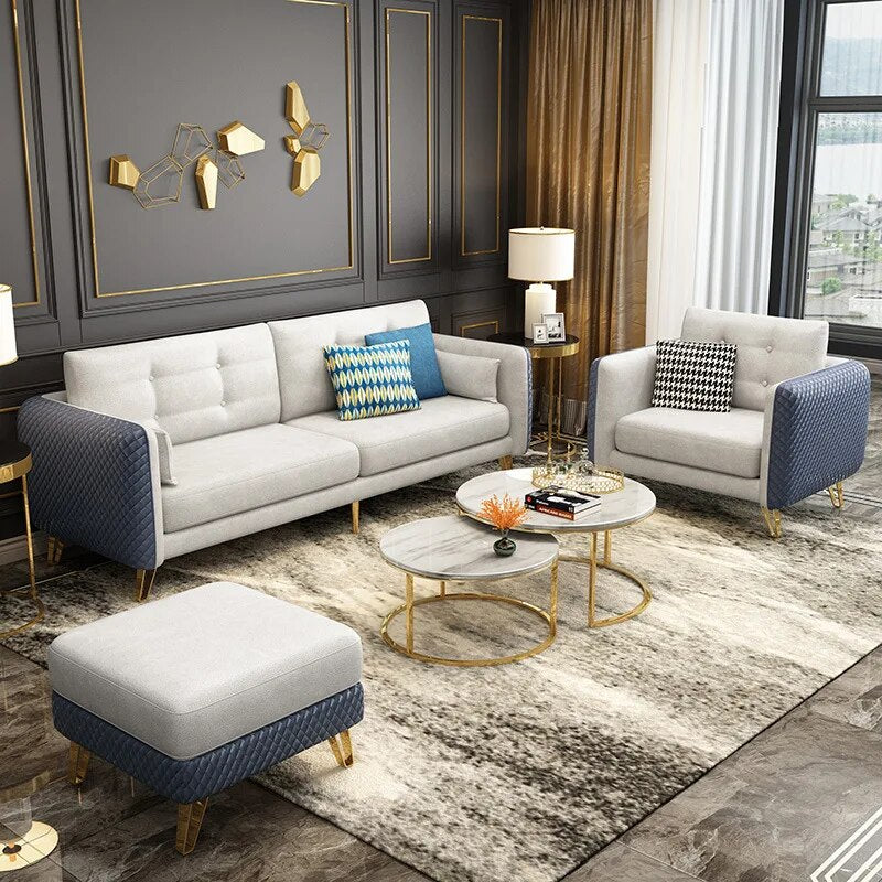 Technology Fabric Sofa Simple Small Apartment Living Room Apartment Furniture Fabric Sofa