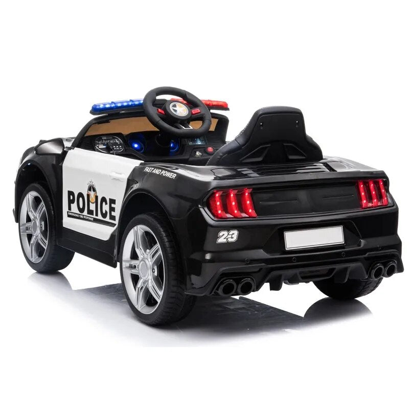 ATAA CARS, electric car for police child, with rc controller, 12v battery, music, siren sounds, speaker, fun