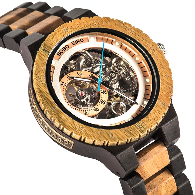 BOBO BIRD Men Automatic Mechanical Watches Male Luxury Wooden Men Watch Gift for Dad relogio masculino de luxo Christmas gift