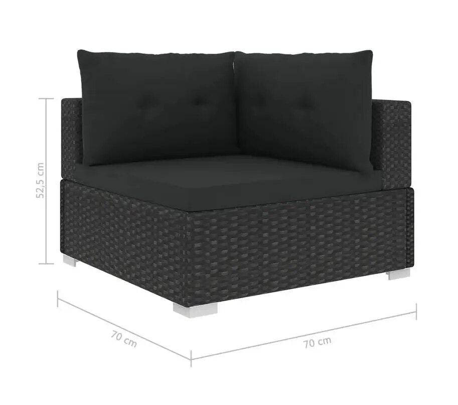 8PCS Outdoor Garden Furniture Set Rattan Corner Sofa Patio Conversation set for Backyard Porch Garden Poolside only ship to uk