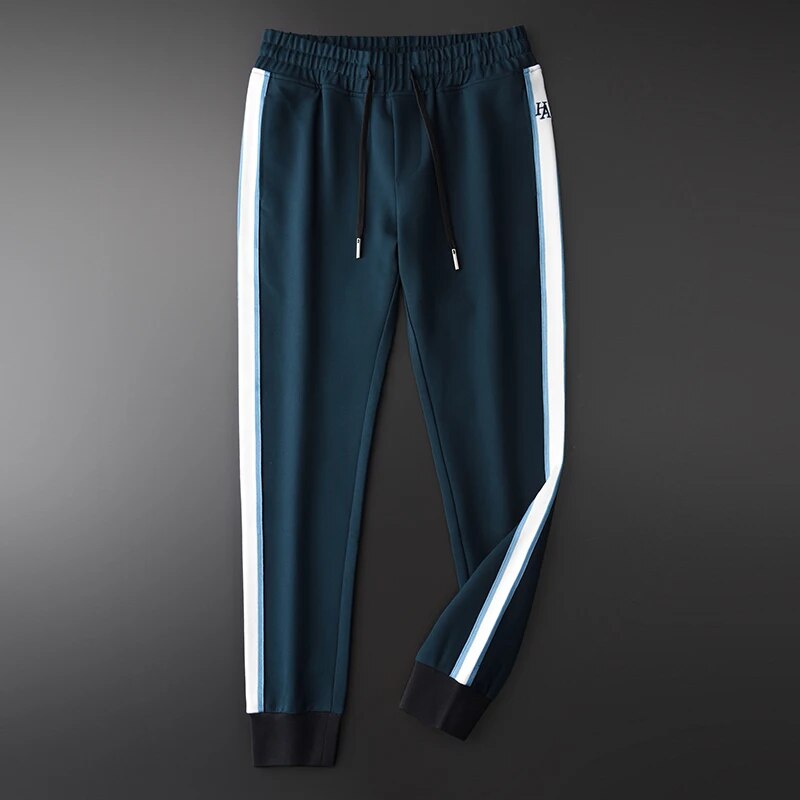 Azazel Green Mens Pants Luxury Embroidery Casual Sport Male Pants Plus Size 4xl Autumn And Winter Slim Fit Thick Man Trousers