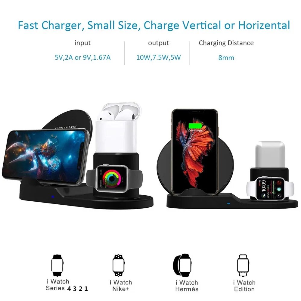 3 in 1Station For Apple Watch Charger 44mm 40mm 42mm 38mm iWatch Charge Accessories Charging stand Apple watch 6 se 5 4 3