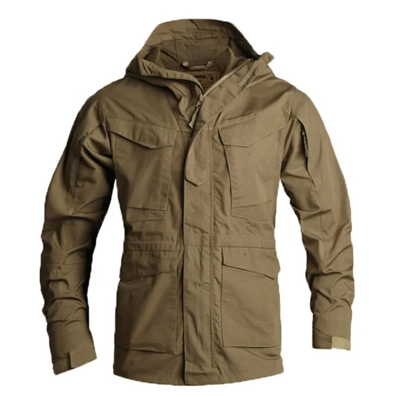 Military Camouflage Jacket Men Spring Autumn Army Field Tactical Windbreaker Waterproof Jacket Trench Hooded Coat Men's Clothing