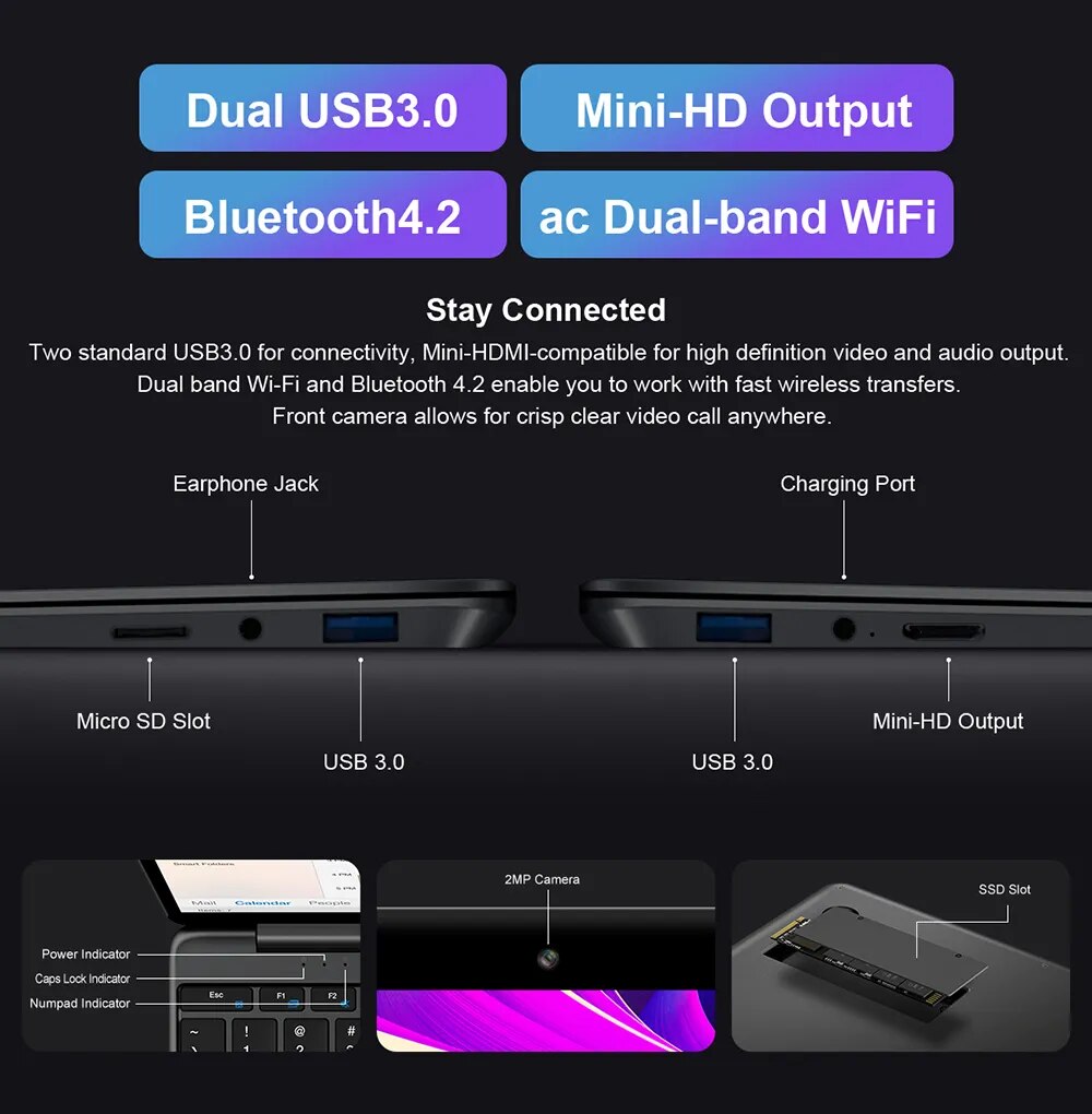 Newest Teclast F15S 15.6 Inch Laptop Windows 10 Notebook 1920x1080 FHD Intel Apollo Lake Laptops 6GB/8GB RAM 128GB ROM Dual Wifi