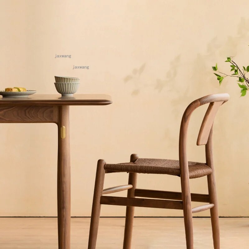 Nordic Solid Wood Kitchen Dining Chairs Household Furniture Hotel Single Back Chair Simple Restaurant Bedroom Living Room Chair