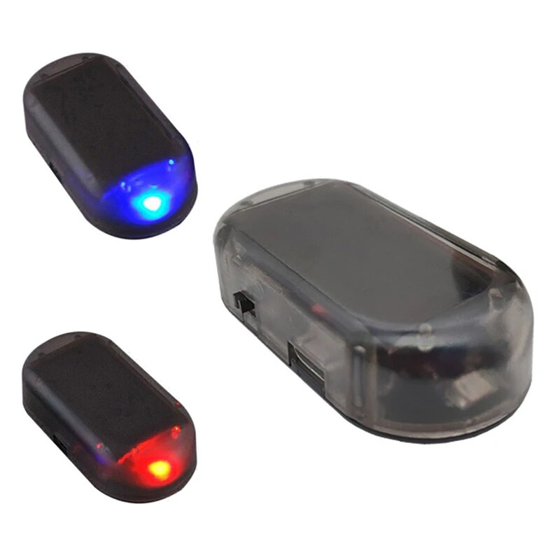 LED Warning Light Fake Solar Power Alarm Lamp Security System Warning Theft Flash Blinking Anti-Theft Caution LED Light Car New