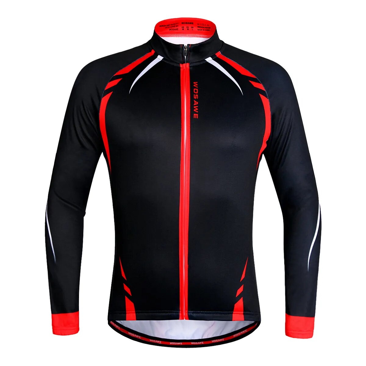 WOSAWE Winter Cycling Jackets Thermal Fleece Jacket Windproof Long Sleeve Cycling Jersey Clothing Wear Reflective Clothes Coat - KAISERINC