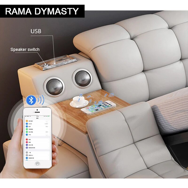 Leather Bed Frame Massage Home Bedroom Furniture Camas Lit Muebles De Dormitorio Yatak Mobilya Quarto Bet