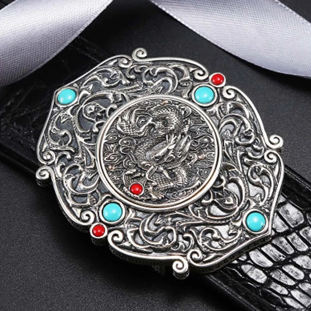 linshe  men belt  male  Genuine crocodile  leather  925 silver  buckle  crocodile male belt  business  leisure  belts