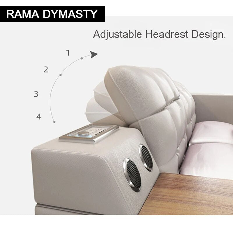 Leather Bed Frame Massage Home Bedroom Furniture Camas Lit Muebles De Dormitorio Yatak Mobilya Quarto Bet