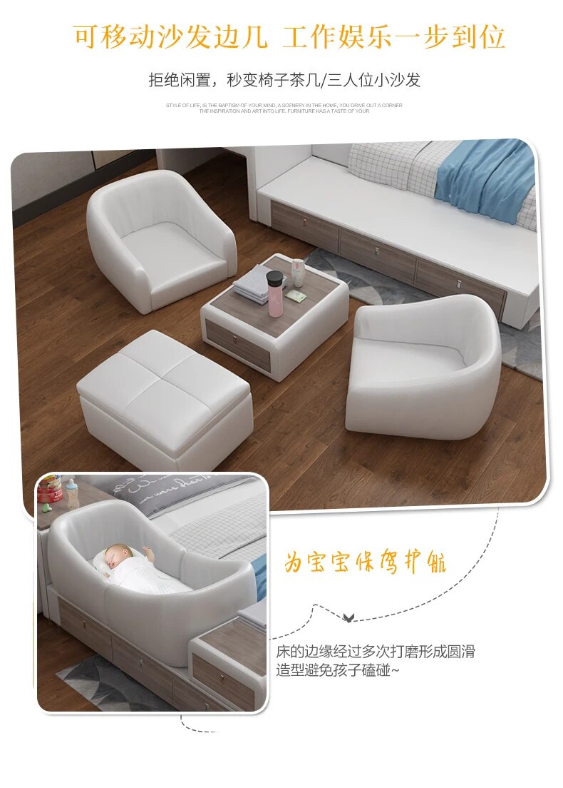 Smart bed frame camas bedroom furniture кровать двуспальная lit beds سرير  muebles de dormitorio мебель bedroom set cama de casa