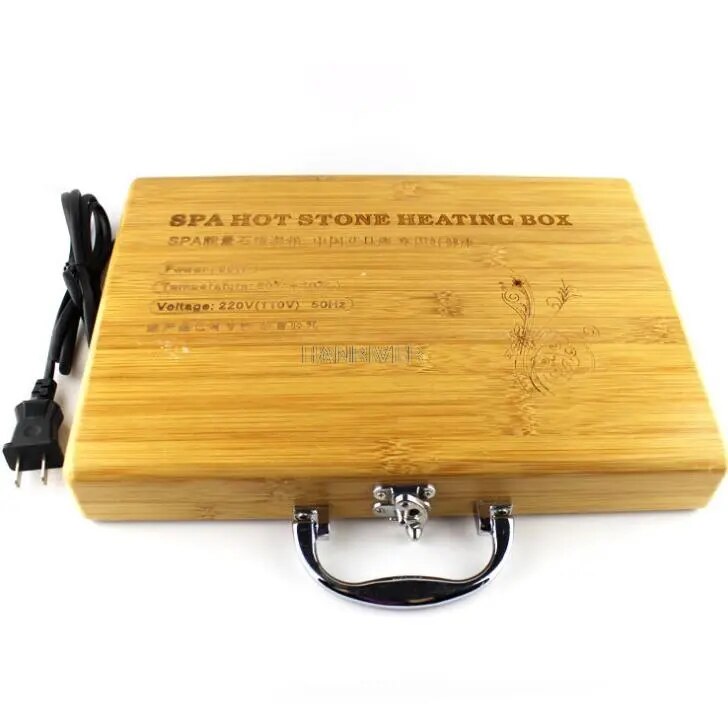 220V Energy Stone SPA Hot Stone Set Plugin Heating Box Heating Pot Stone Volcano Essential Oil Massage Stone