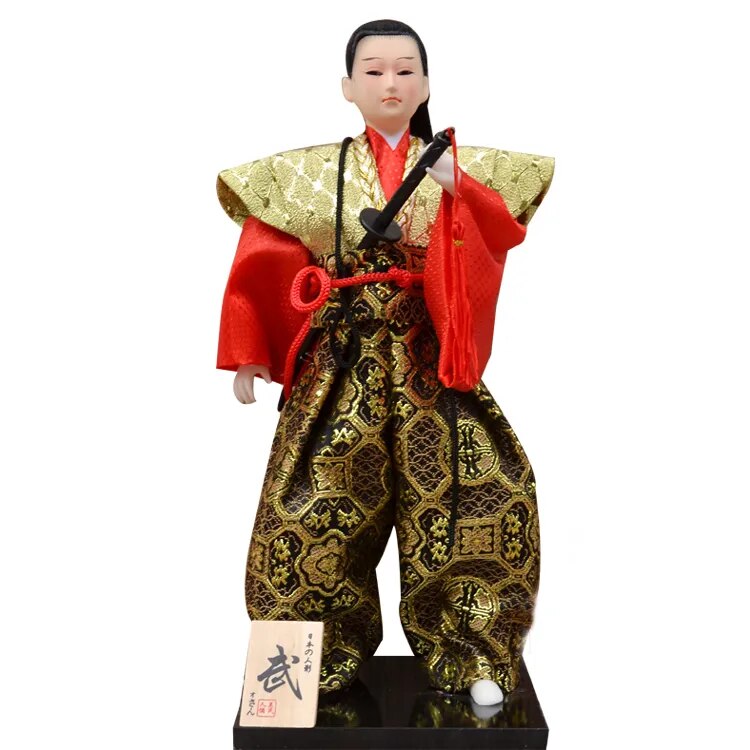 Home Room Decoration Crafts MYBLUE 30cm Kawaii Japanese Anime Samurai With Katana Sword Ninja Sculpture House Figurine