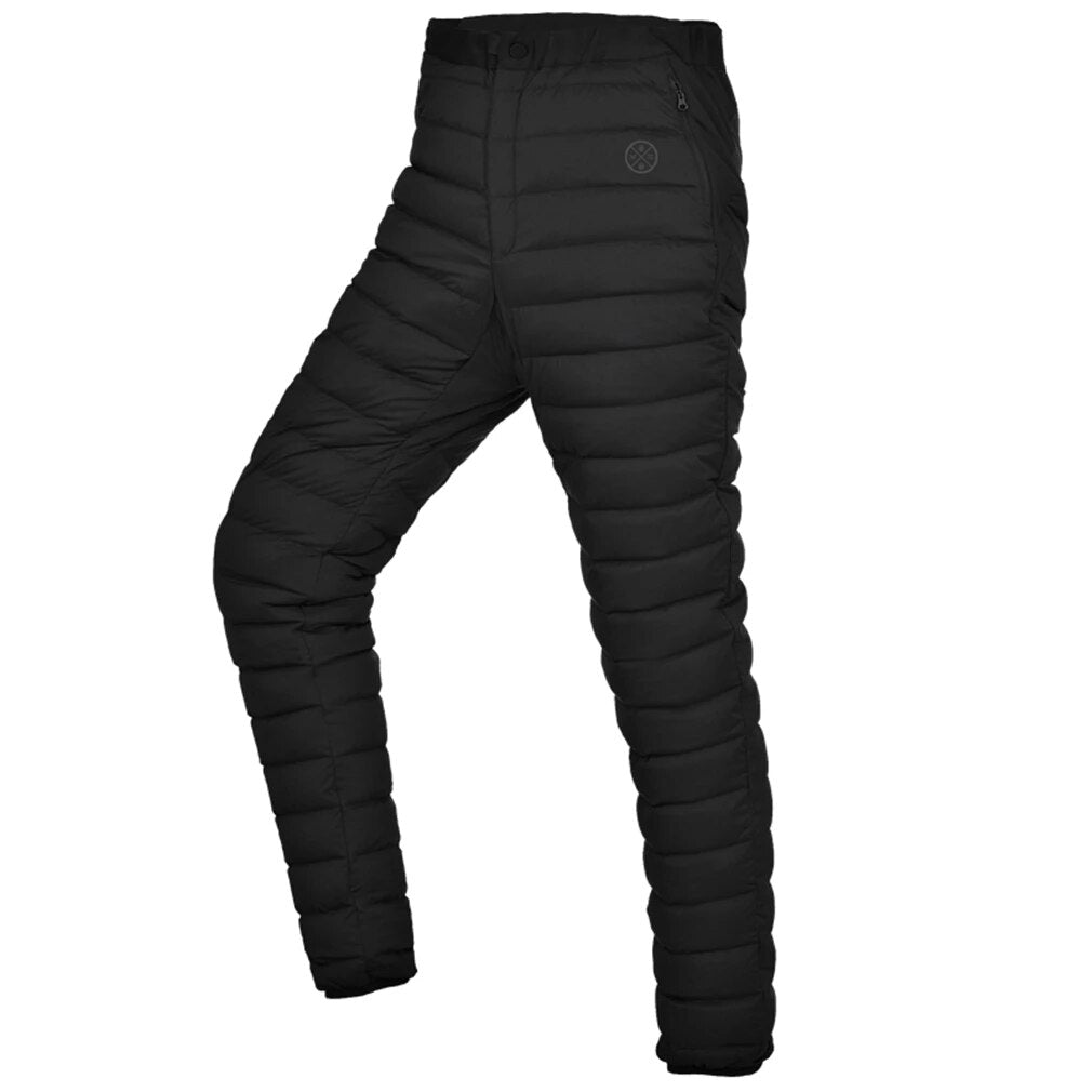 New Men's Winter Thick Down Trousers Skiing Thermal Heat Hot Outdoor Ultra-light Cotton Pants