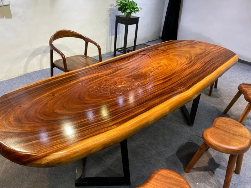 South American walnut solid wood big board tea tray boss's office tea table mahogany office tea table living room furniture