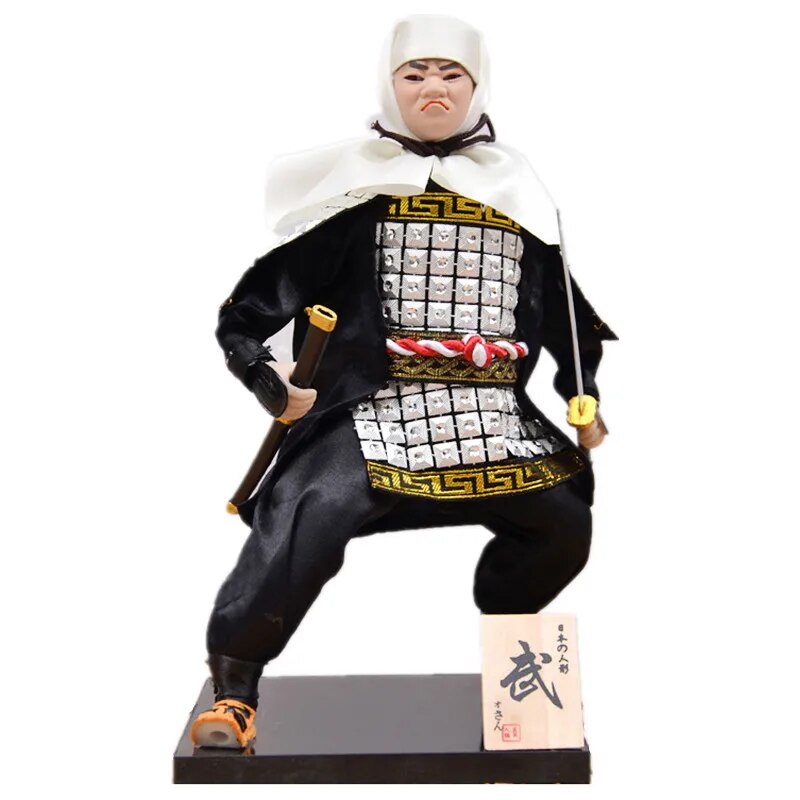 Home Room Decoration Crafts MYBLUE 30cm Kawaii Japanese Anime Samurai With Katana Sword Ninja Sculpture House Figurine