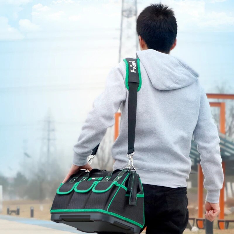 AIRAJ Multifunctional Tool Bag Large Capacity Oxford Canvas Waterproof Bag Wear-Resistant Tool Repair Storage Electrician Bag