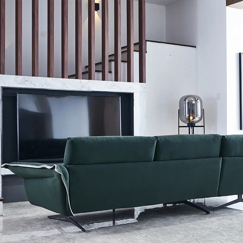 Italian technology cloth three-person down sofa Nordic minimalist living room combination small apartment furniture