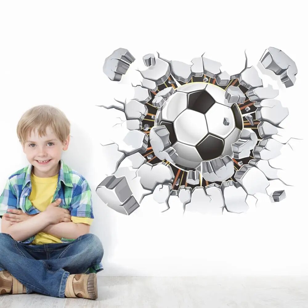 Football PVC removable Wall Decal Soccer Kid Boy Bedroom Wall Sticker Home Decor