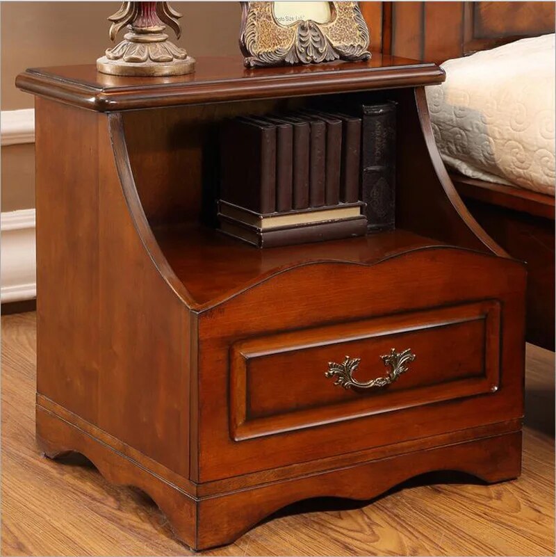 American wood bed 2 people  European classical American country style furniture double bed 1.8 m p10292