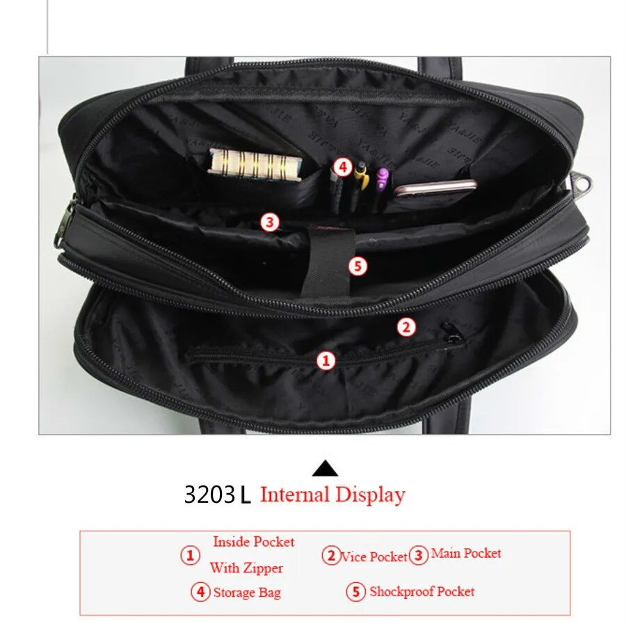 Large Capacity Men Single Shoulder Bag 14" 15" 16 Inches Travel Bag Men's casual fashion Handbags Business Briefcase Laptop Bag