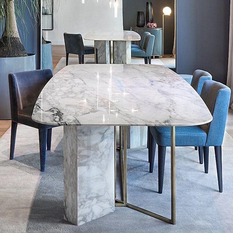 1.8 to 2.2 meter modern marble dining furniture