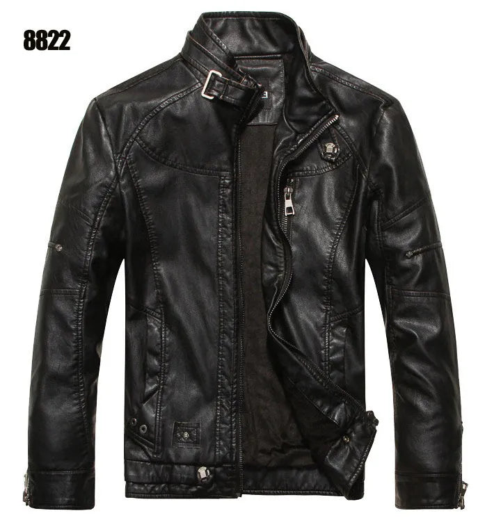 New arrive brand motorcycle leather jacket men men's leather jackets jaqueta de couro masculina mens leather coats - KAISERINC