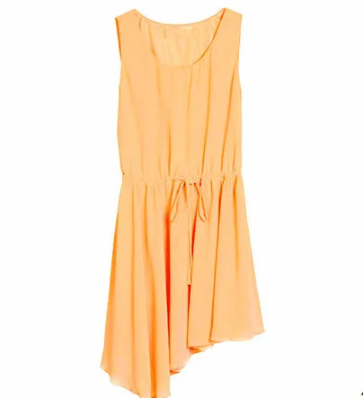 2023 New Summer 10 color asymmetrical chiffon dress,   -  sexy party dress, fashion women vestidos girl dresses maxi dress - KAISERINC