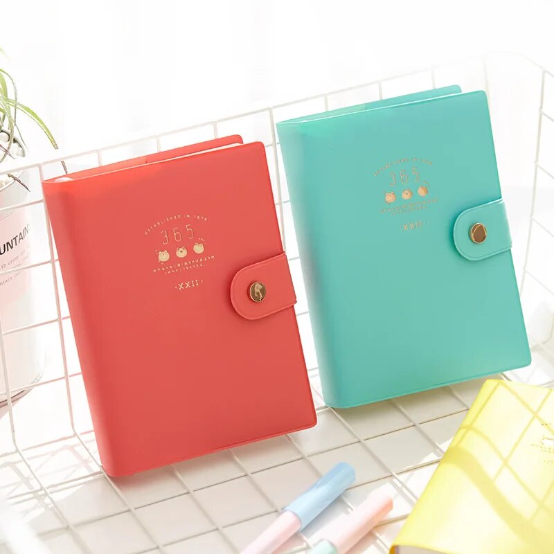2023 New Arrival Cute Kawaii Notebook 365 Journal Diary Planner Notepad Organizer Paper Note Book A6 Agendas Korean Stationery