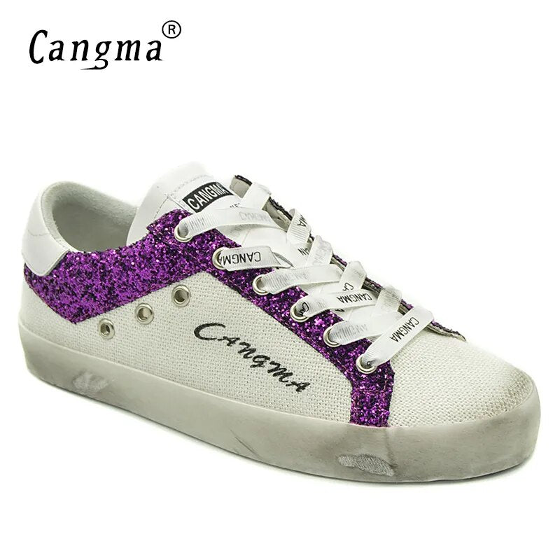 Luxury Brand Designer Sneakers Women Men Shoes Casual Shoes Canvas Sequined Leather Hemp White Shoe Adult Female Male