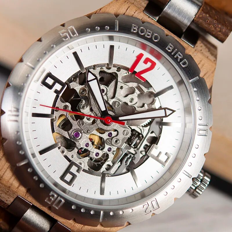 BOBO BIRD Mechanical Watches Men Waterproof Automatic Watches Top Brand Luxury Wristwatches orologi uomo automatico
