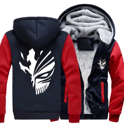 New Winter Jackets and Coats Death Hoodie Anime Luminous Hooded Thick Zipper Men Sweatshirts - KAISERINC