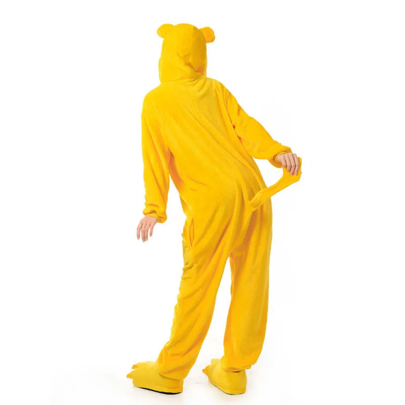 Jake Onesie Kigurumis  Yellow Dog Pajama Women Adult Soft Warm Sleepwear Festival Party Outfit  Winter Funny Cartoon Jumpsuit