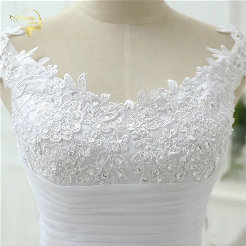 Vestido De Noiva Beach Wedding Dress Casamento A line Cap Sleeves Robe De Mariage Vintage Boho Lace Wedding Dresses 2023 OW 7800 - KAISERINC