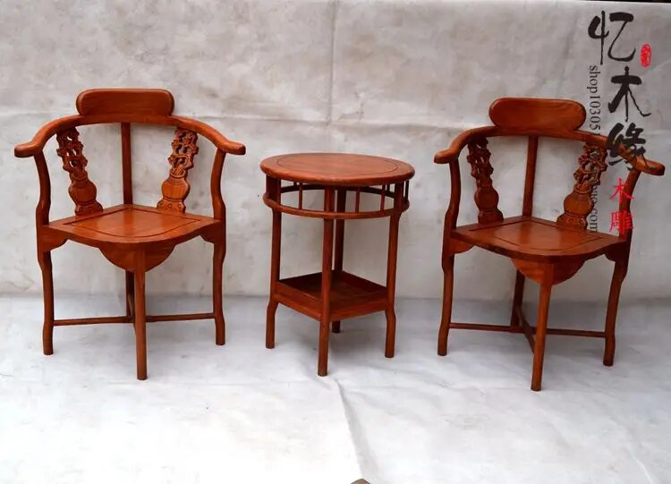Mahogany furniture, Chinese antique rosewood wood wings lover Taiwan leisure chair small round table special offer