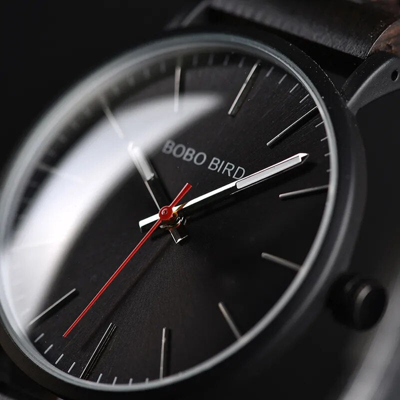 BOBO BIRD Wooden Men Watches Luxury Brand relogio masculino Quartz Watch Ideal Gifts Items in Wood box erkek kol saati W-Q30