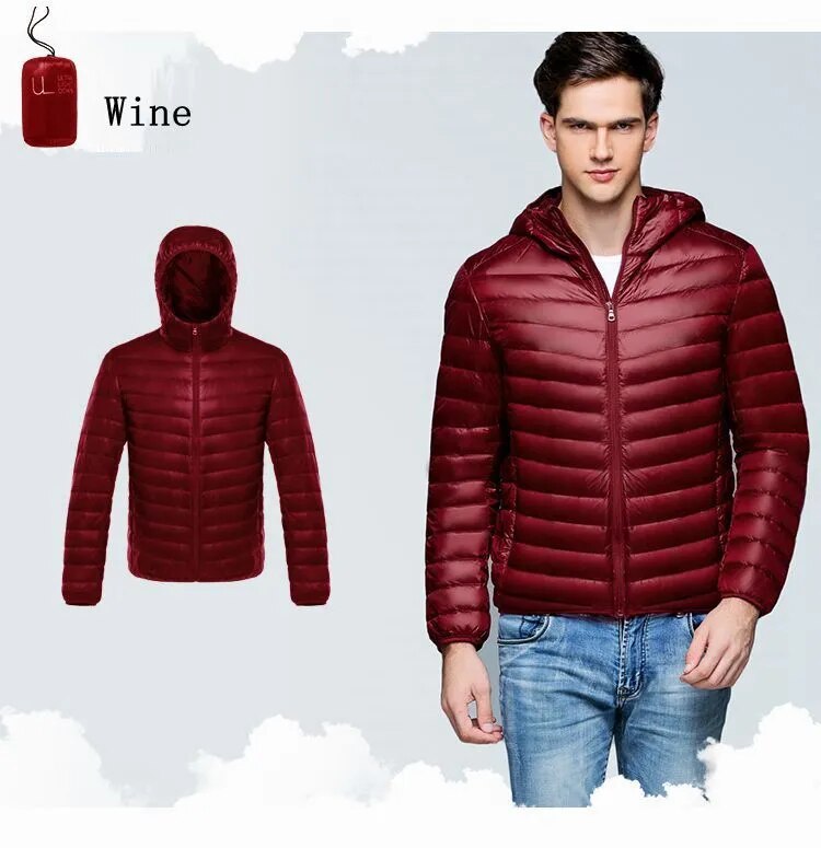 NewBang Down Coat Male Ultra Light Down Jacket Men's Warm Jackets Windbreaker Lightweight Coat Feather Puffer Parka Feather Coat - KAISERINC