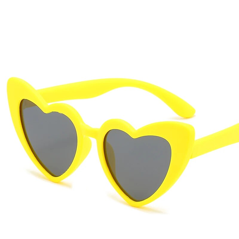 Rubber Polaroid Baby Girl Sunglasses for Children Heart 2019 TR90 Black Pink Red Heart Sun Glasses for Kids Polarized Flexible