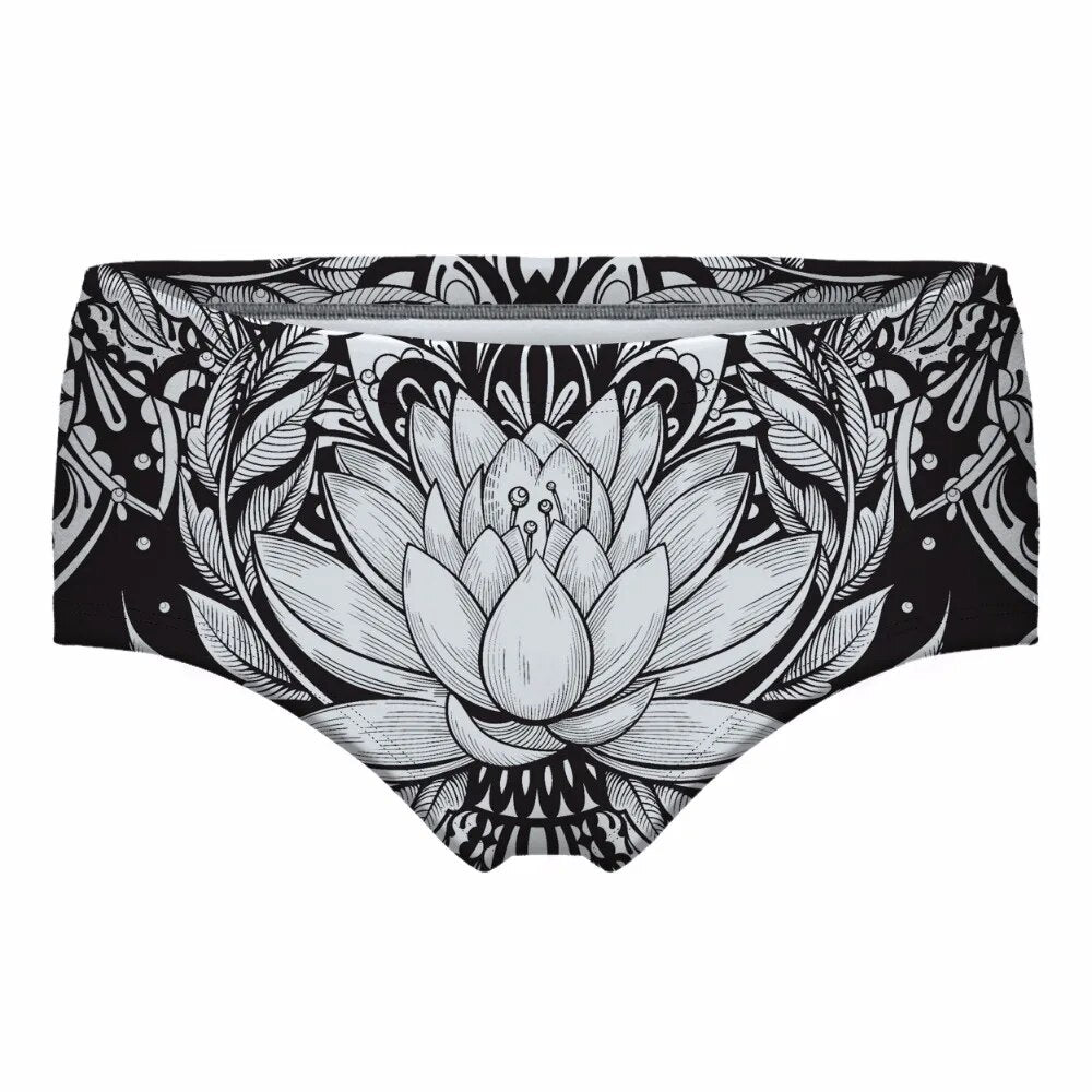Harajuku Women Underpants 3D Print Flowers High Quality New Brand Seamless Sexy Briefs Underwear drop shipping