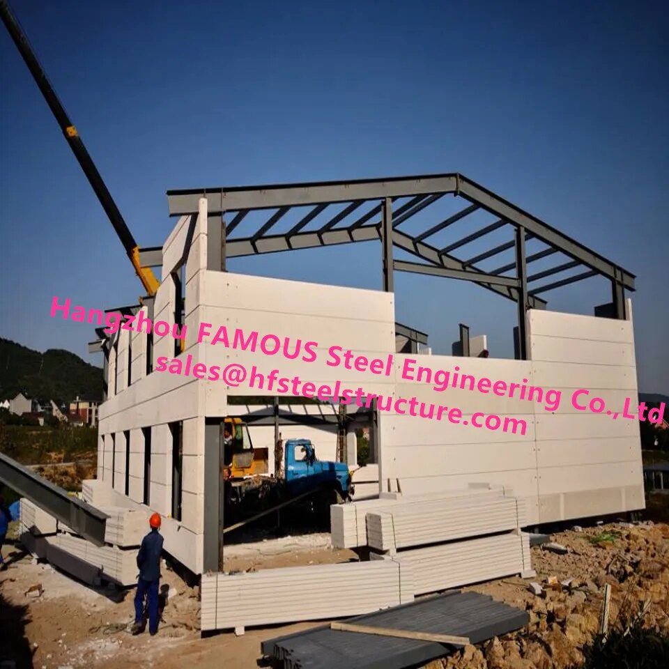 Low Cost Prefab House Light Steel Villa With Welded Frame And FASEC Prefab-I Panel For Sale