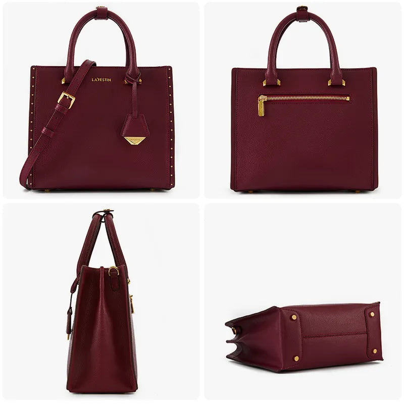 LA FESTIN 2022 New Women Leather Tote Bags Luxury Multifunctional Versatile Ladies Fashion Shoulder Crossbody Designer Handbag