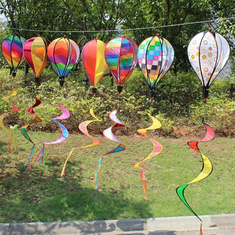 Hot Air Balloon Toy Windmill Spinner Garden Lawn Yard Ornament Outdoor Party Favor Supplies JUN-24