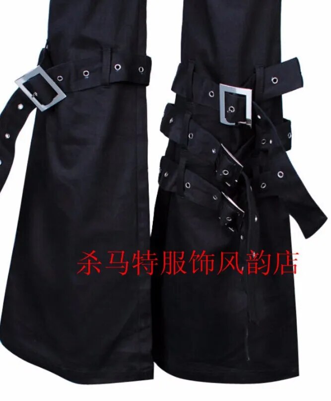 27-40 2022 Men's Clothing GD Hair Stylist Fashion Personality Rivet Gas Hole Hiphop Jeans Plus Size Punk Pants Costumes