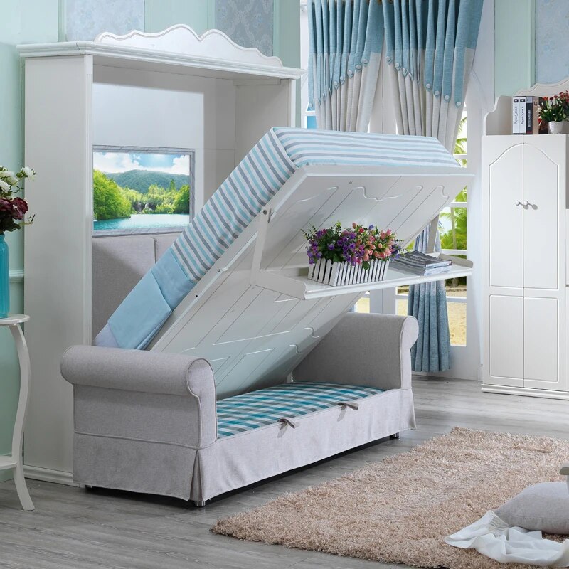 fabric  bed frame soft electric sofa wall Bed Home Bedroom Furniture camas lit muebles de dormitorio yatak mobilya quarto