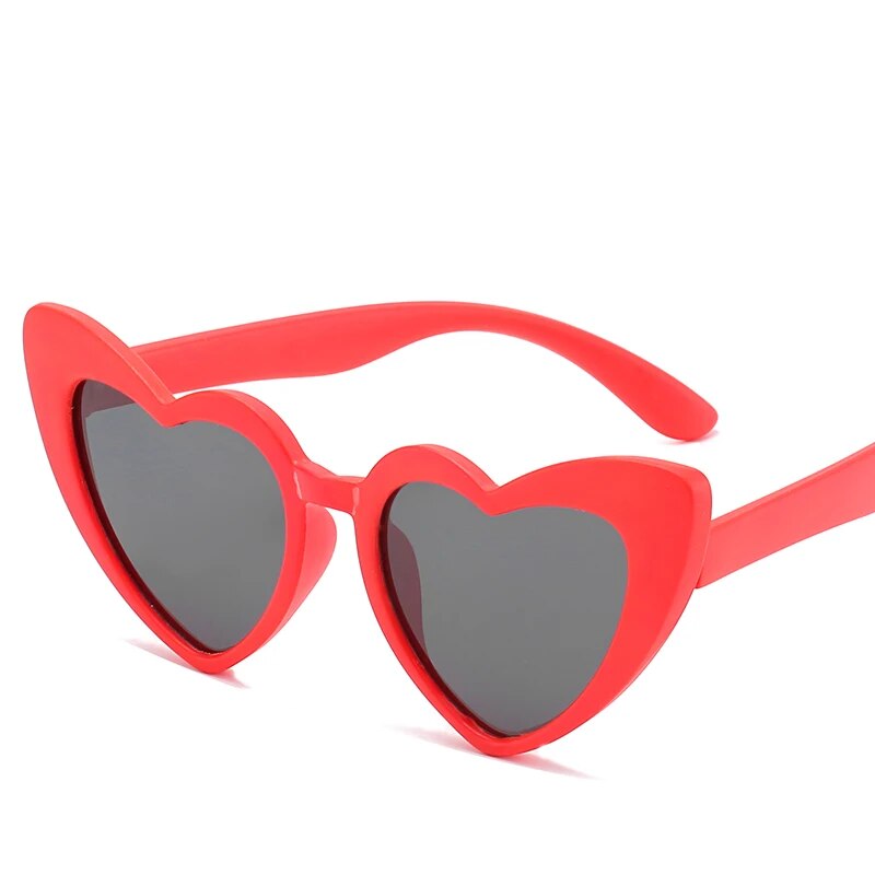 Rubber Polaroid Baby Girl Sunglasses for Children Heart 2019 TR90 Black Pink Red Heart Sun Glasses for Kids Polarized Flexible