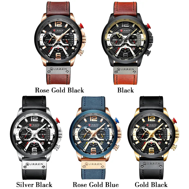 Top Brand Luxury CURREN Chronograph Mens Watches Waterproof Sport Quartz Watch Men Clock Man Wristwatch Famous Relogio Masculino
