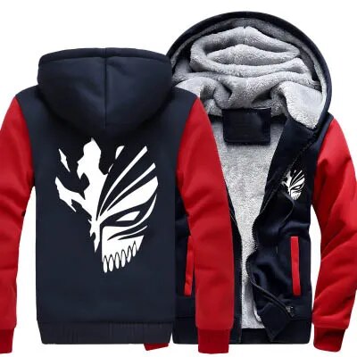 New Winter Jackets and Coats Death Hoodie Anime Luminous Hooded Thick Zipper Men Sweatshirts - KAISERINC